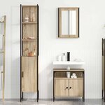 vidaXL Ensemble de mobilier de salle de bain 3 Pièces Chêne sonoma