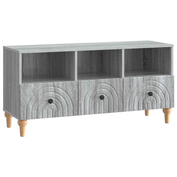 vidaXL Meuble TV 102 x 34 5 x 50 cm Gris Sonoma Bois d’ingénierie