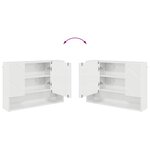 vidaXL Ensemble de mobilier de salle de bain 2 Pièces Blanc brillant