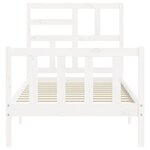 vidaXL Cadre de lit sans matelas blanc 100x200 cm bois de pin massif