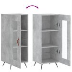 vidaXL Buffet Gris béton 34 5x34x90 cm Bois d'ingénierie