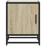 vidaXL Table de chevet chêne sonoma 40x31x50cm bois d'ingénierie métal