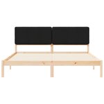 vidaXL Cadre de lit avec tête de lit rembourrée Noir 200 x 200 cm