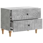 vidaXL Cabinet de chevet avec tiroir Gris béton 62 x 34 5 x 48 cm