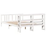 vidaXL Cadre de lit avec tête de lit blanc 150x200 cm bois pin massif