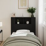 Tête de lit Cabinet Chêne Noir 100x19x104 5 cm Fabriqué en Bois d'Ingénierie