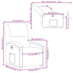 vidaXL Fauteuil inclinable électrique crème tissu