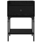 vidaXL Table de chevet Chêne noir 40 x 29 x 60 cm Bois d'ingénierie