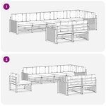 vidaXL Ensemble de canapés d'extérieur 8 pc Naturel et Crème