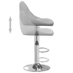 vidaXL Tabourets de bar lot de 2 gris clair velours