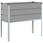 vidaXL Jardinière Gris clair 100 x 45 x 90 cm Acier galvanisé