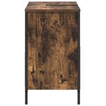 vidaXL Meuble de salle de bain lavabo tiroirs chêne fumé 60x34 5x60 cm