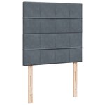 vidaXL Sommier à lattes de lit et matelas Gris foncé 80x200 cm Velours