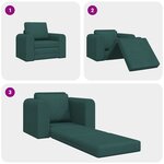 vidaXL Canapé-Lit Vert foncé 98 x 71 x 83 cm tissu