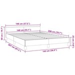 vidaXL Cadre de lit sans matelas bleu foncé 140x200 cm velours