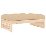 vidaXL Repose-pied de jardin 120x80 cm bois de pin massif