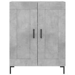 vidaXL Buffet haut Gris béton 69 5x34x180 cm Bois d'ingénierie