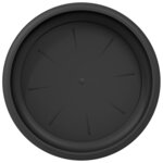 vidaXL Plateau à fleurs rond 24 Pièces Noir Ø 15 5 x 2 cm Plastique