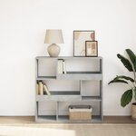 vidaXL Bibliothèque/Séparateur de pièce gris béton 100x33x94 5 cm