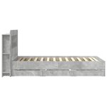 vidaXL Cadre de lit avec rangement Gris béton 80 x 200 cm
