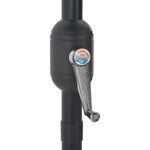 vidaXL Parasol de balcon et mât en aluminium Anthracite 300x155cm Demi