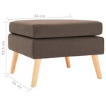 vidaXL Repose-pied Marron Tissu