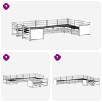 vidaXL Ensemble de canapés d'extérieur 9 pc Naturel