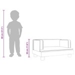 vidaXL Canapé pour enfants noir 60x40x30 cm velours