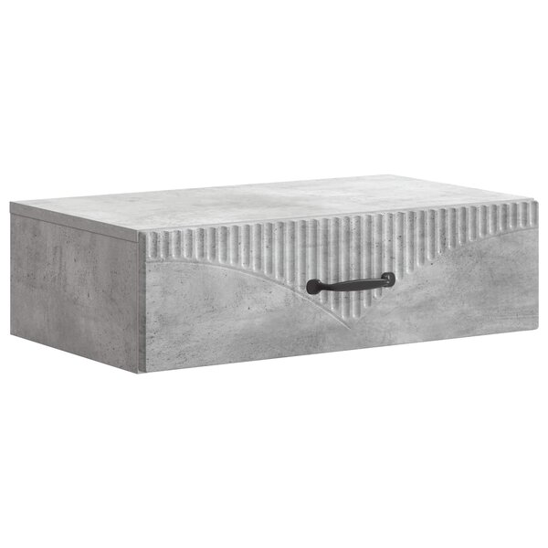 vidaXL Table d'appoint murale Gris béton 59 x 34 5 x 17 cm