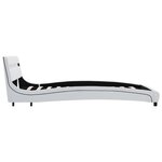 vidaXL Cadre de lit avec LED Blanc Similicuir 140 x 200 cm