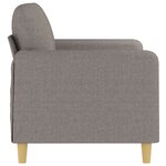 vidaXL Canapé à 2 places Taupe 120 cm Tissu