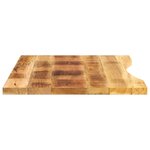 vidaXL Dessus de bureau avec courbe 100x50x2 5 cm manguier massif brut