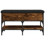 vidaXL Banc à chaussures chêne fumé 82x42x45 cm bois d'ingénierie