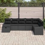 vidaXL Ensemble de Canapés avec coussin 8 Pièces polyrotin