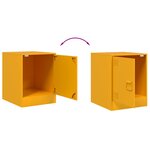 vidaXL Tables de chevet 2 Pièces jaune moutarde 34 5x39x44 cm acier
