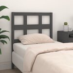 vidaXL Tête de lit Gris 95 5x4x100 cm Bois massif de pin