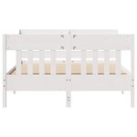 vidaXL Cadre de lit sans matelas blanc 120x200 cm bois de pin massif