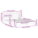 vidaXL Cadre de lit avec LED sans matelas noir et blanc 120x200 cm