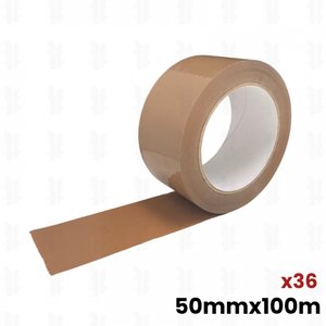 36 rouleaux adhésifs Havane 50mm x 100m