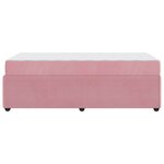 vidaXL Cadre de lit avec matelas Rose 90 x 190 cm tissu