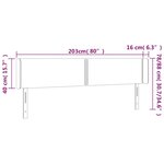 vidaXL Tête de lit à LED Blanc 203x16x78/88 cm Similicuir