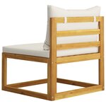 vidaXL Salon de jardin 6 Pièces avec coussins Bois d'acacia solide
