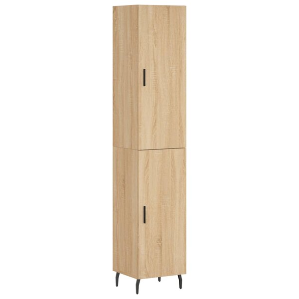 vidaXL Buffet haut Chêne sonoma 34 5x34x180 cm Bois d'ingénierie