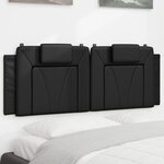 vidaXL Coussin de tête de lit noir 152 cm similicuir