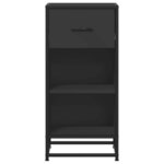 vidaXL Buffet noir 35 5x35x76 cm bois d'ingénierie et métal