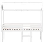 vidaXL Lit haut sans matelas blanc 80x200 cm bois de pin massif