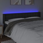 vidaXL Tête de lit à LED Noir 203x16x78/88 cm Similicuir