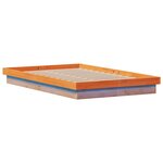 vidaXL Cadre de lit à LED sans matelas 135x190 cm bois massif