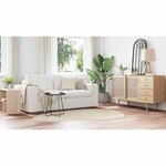 vidaXL Tapis HUARTE Beige 140 x 200 cm Polyester