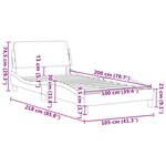 vidaXL Cadre de lit Dover blanc et noir 100x200 cm similicuir
